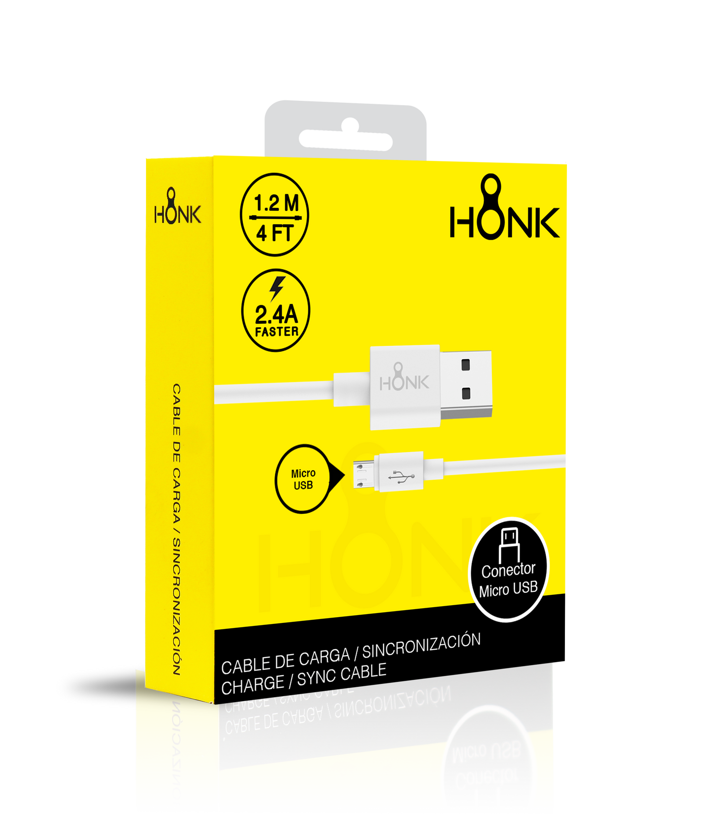CABLE HONK USB A MICRO USB MINI BLANCO