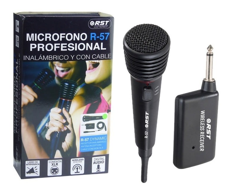 Kit Microfono Inalambrico Alambrico Inalambrico Rst R-57