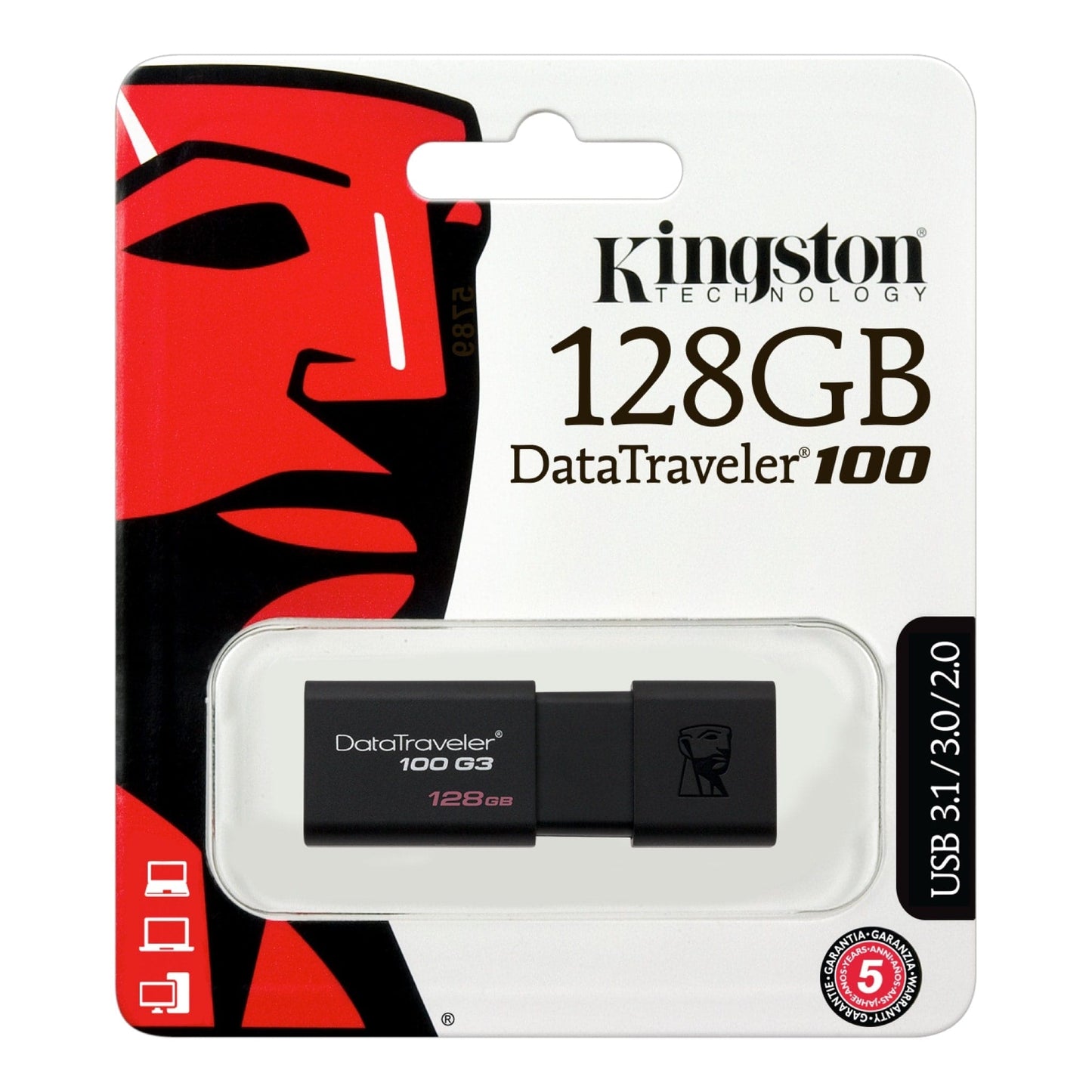 Pendrive Kingston 128 Gb Datatraveler 100 Usb 3.0