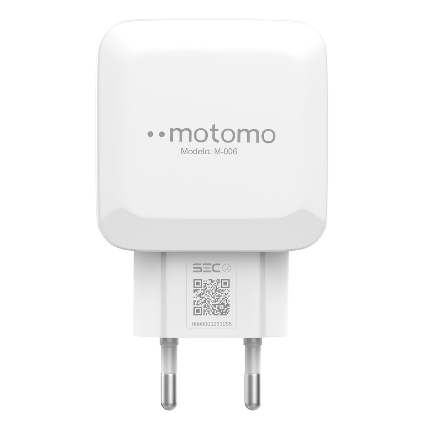 CARGADOR TIPO C CERTIFICADO + CABLE 1 MT MOTOMO 2.1 A 12V