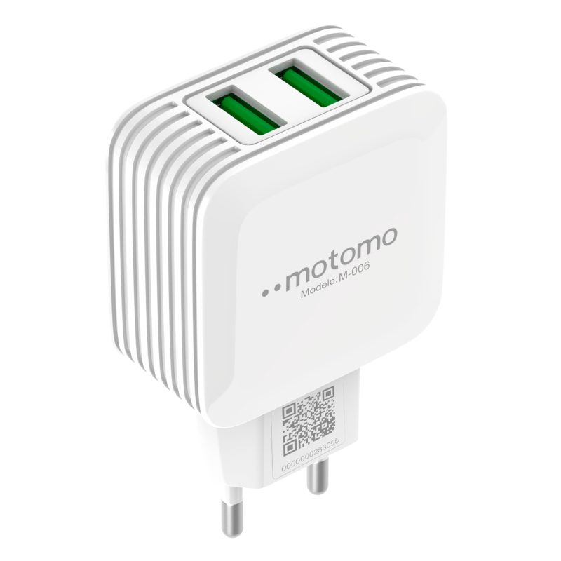 CARGADOR TIPO C CERTIFICADO + CABLE 1 MT MOTOMO 2.1 A 12V