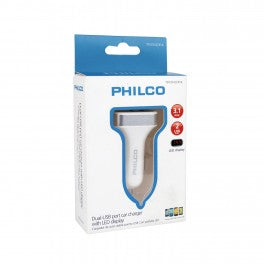 Cargador Auto Doble Usb Pantalla Led Philco LD31A