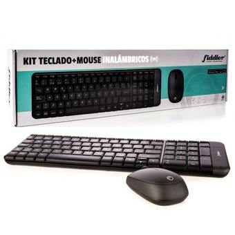 KIT TECLADO + MOUSE NEGRO FIDDLER