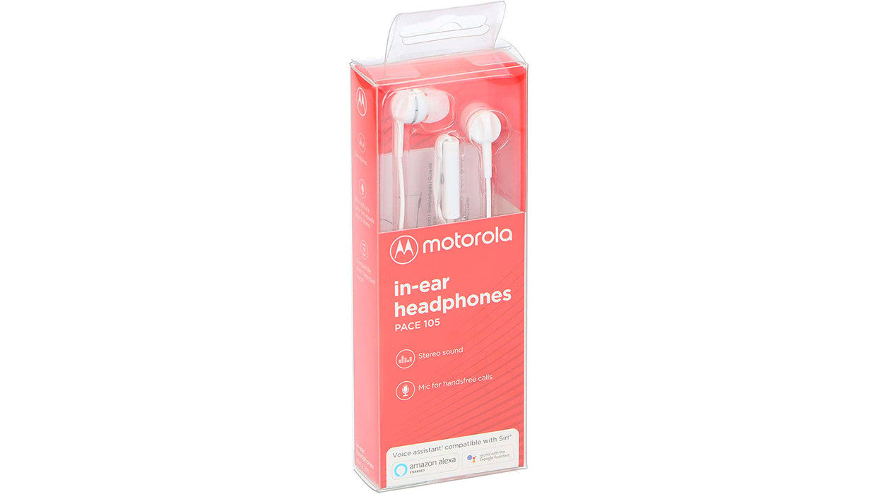 Audífono In Ear Pace 105 Blanco Con Micrófono Motorola