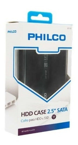Cofre Case Para Disco Duro 2.5 Sata Usb 3.0 Negro Philco