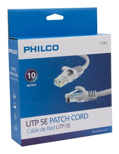 Cable de red Philco categoría 5E 10 Metros