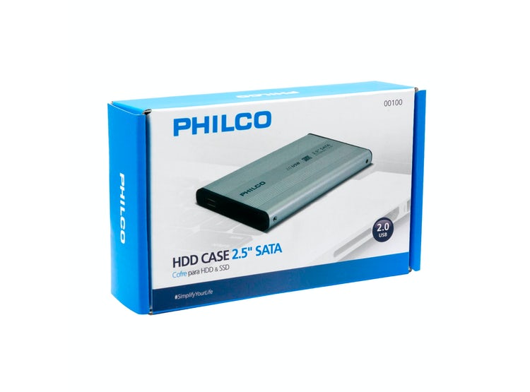 CASE COFRE DISCO DURO PHILCO 2.5 HDD USB 2.0